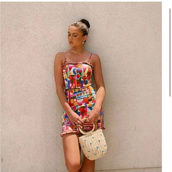 Antonio Melani Noa Geometric Printed Coordinating Top size 12 - Picture 2 of 6